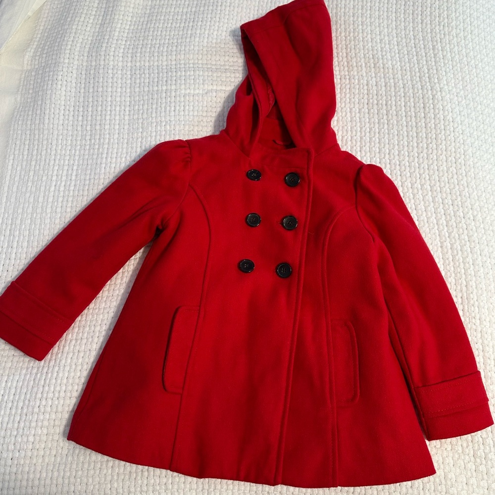 Old Navy Red Peacoat with Hood